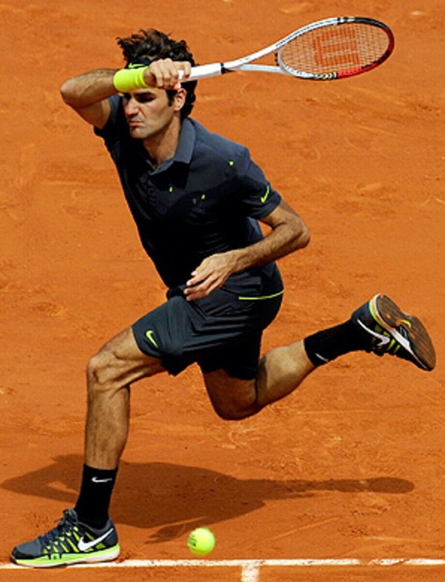 Nike Rf Roger Federer 2012 French Open Tennis Polo Shirt - Mens Large Court