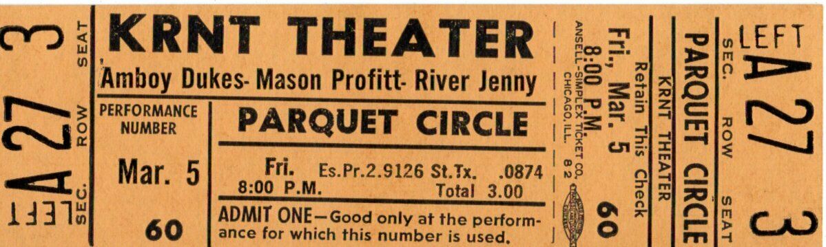 The Amboy Dukes~ted Nugent 1971 Tour Krnt Unused Concert Ticket-orange-nm~mint