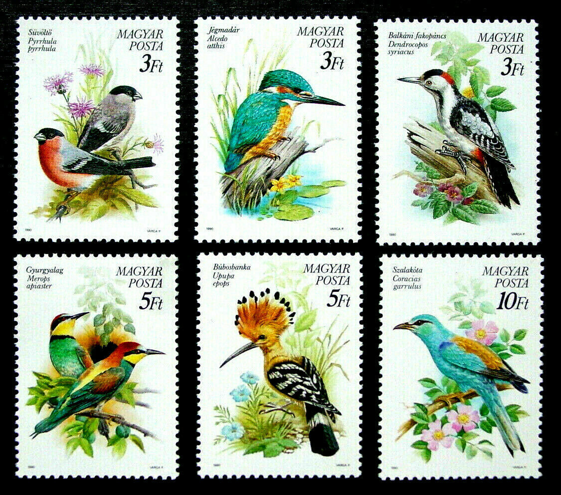 Endangered Birds Hungary Scott # 3224- 3229 Mint Nh Complete 1990 Set Of 6 Stamp