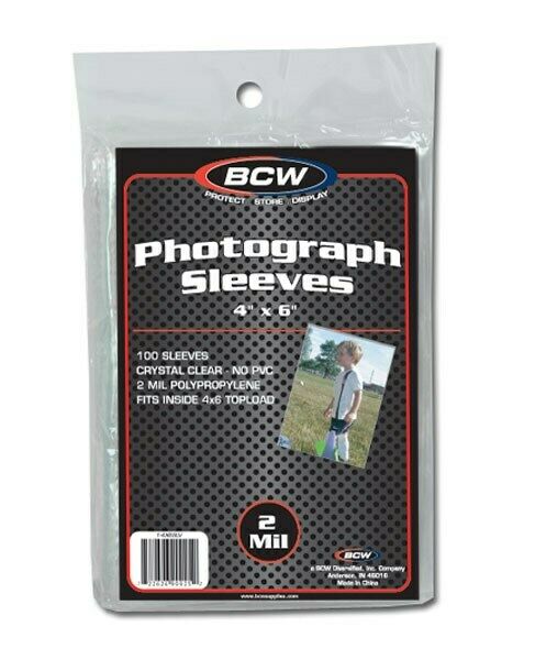 Pack Of 100 Bcw 4x6 Photo 2 Mil Soft Poly Sleeves Protectors 4 X 6 Sheets Covers