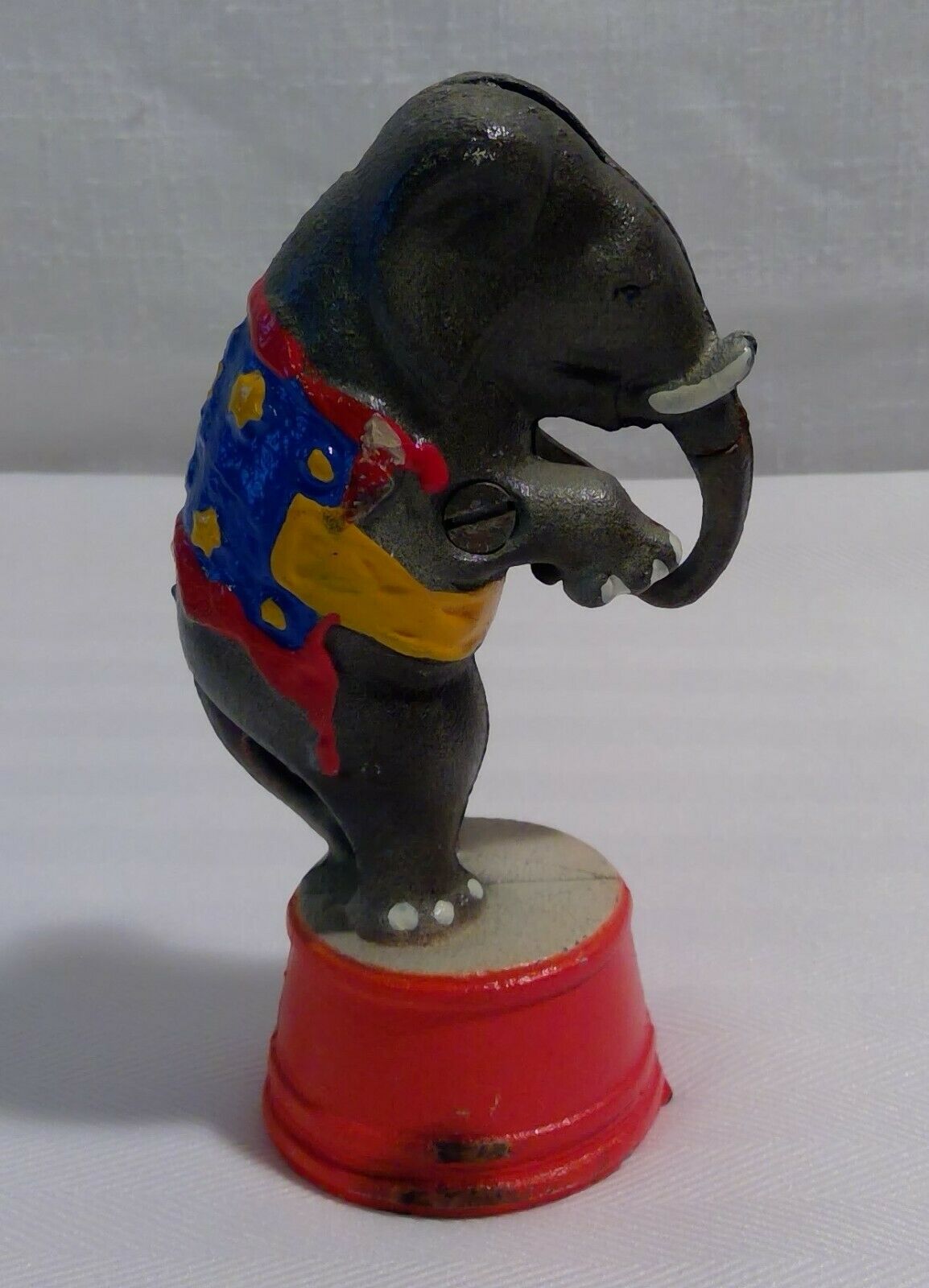 Vintage Original Cast Iron Circus Elephant Bank (a.c. Williams?)