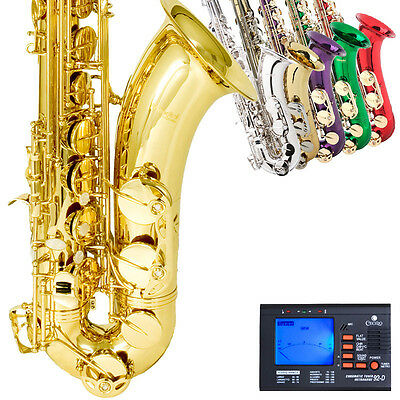 Mendini Tenor Sax Saxophone ~gold Silver Blue Green Purple Red +tuner+carekit