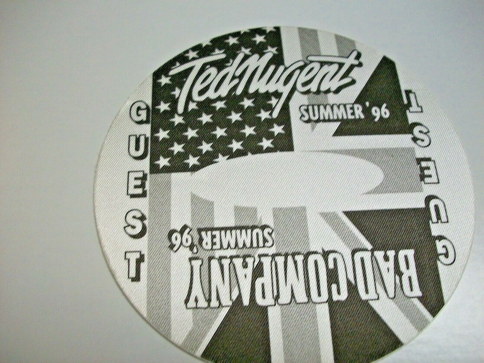 Ted Nugent Bad Company 1996 backstage pass