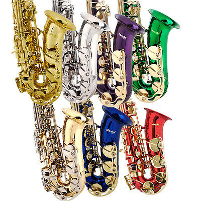 Mendini Eb Alto Saxophone Sax ~gold Silver Blue Green Purple Red +care Kit