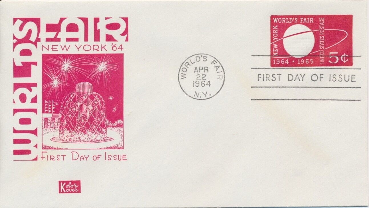 #U546 1964 New York World's Fair Kolor Kover cachet First Day cover