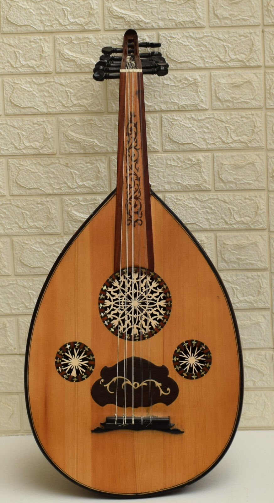 Egyptian Arabic Wood Oud, Middle Eastern Oriental Wooden Musical Instrument #40
