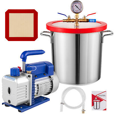 3 Gallon Vacuum Chamber And 3 Cfm Single Stage Pump To Degassing Silicone Kit