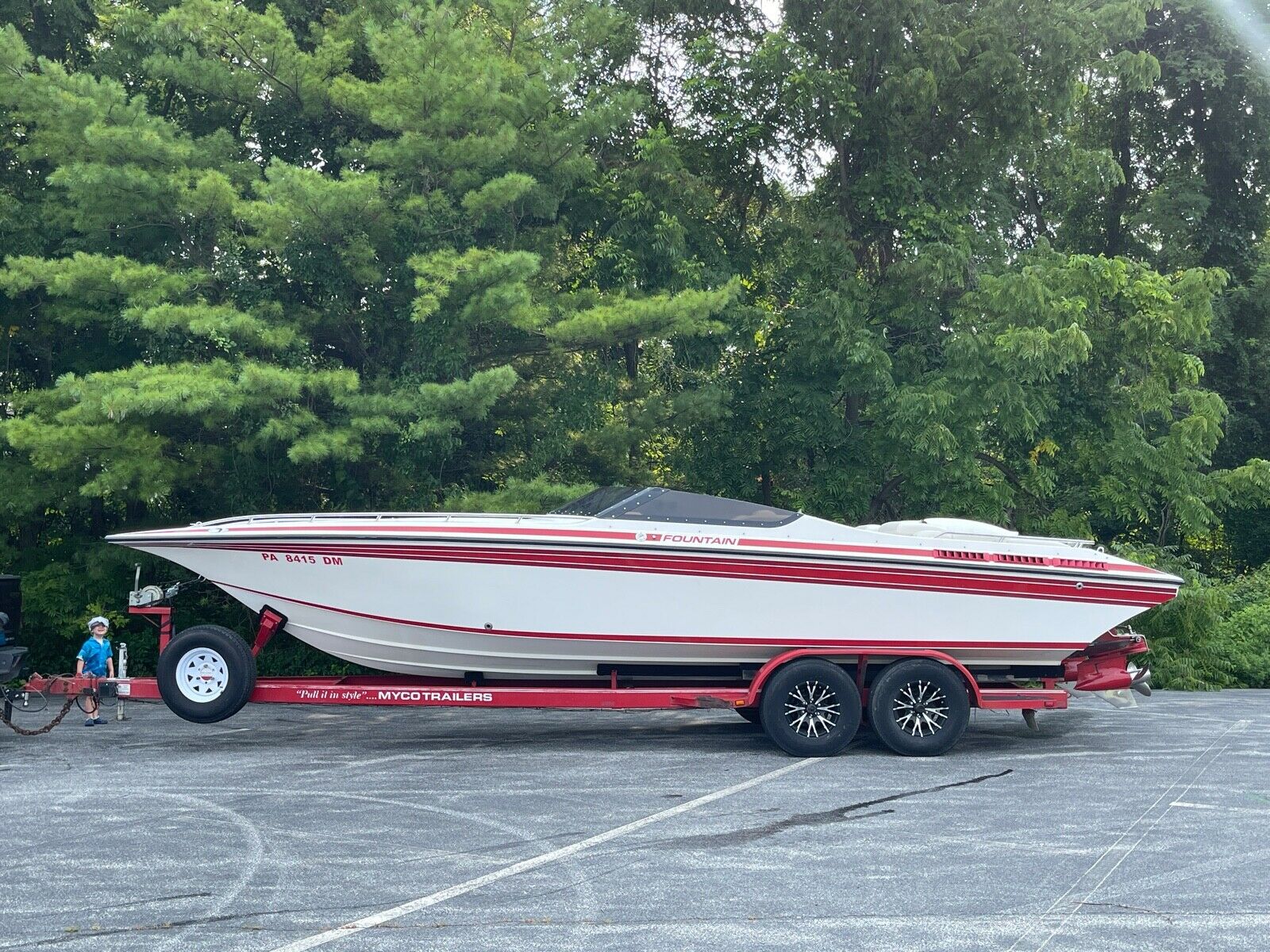 1990 Fountain Fever 29 Twin 454 BBC Supercharged Blowers Rebuilt Speedboat