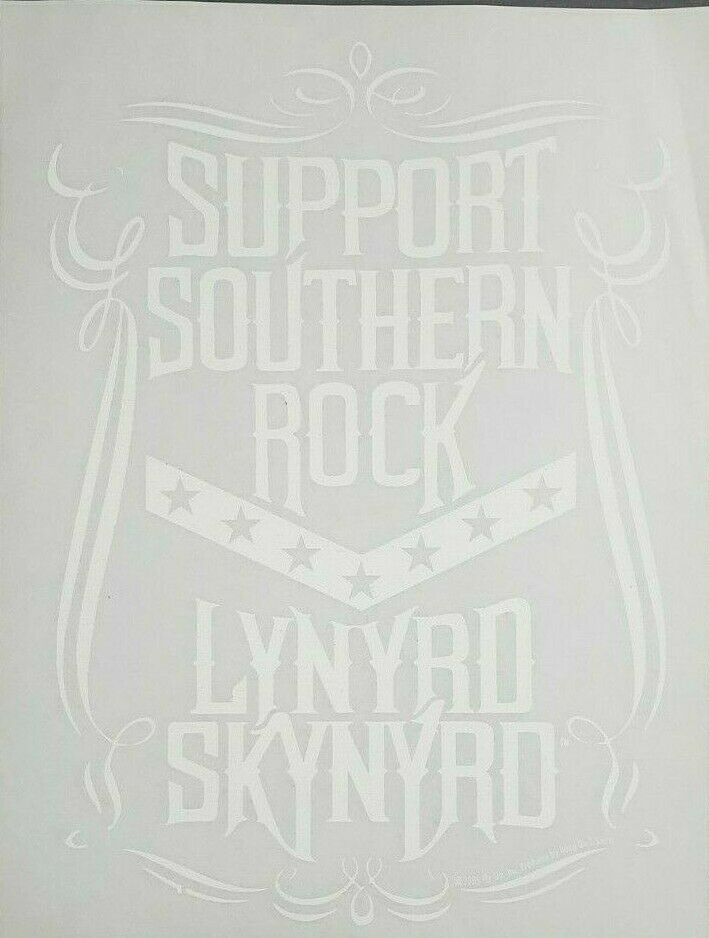 Lynard Skynard Support Southern Logo Iron On Heat Transfer White 9