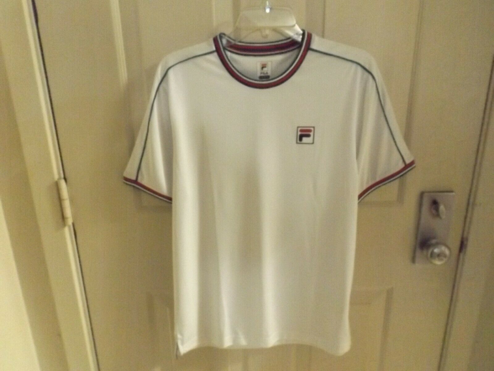 Fila Legend Men's Size Small Tennis Shirt White Crew Tmo15365 New W/tags