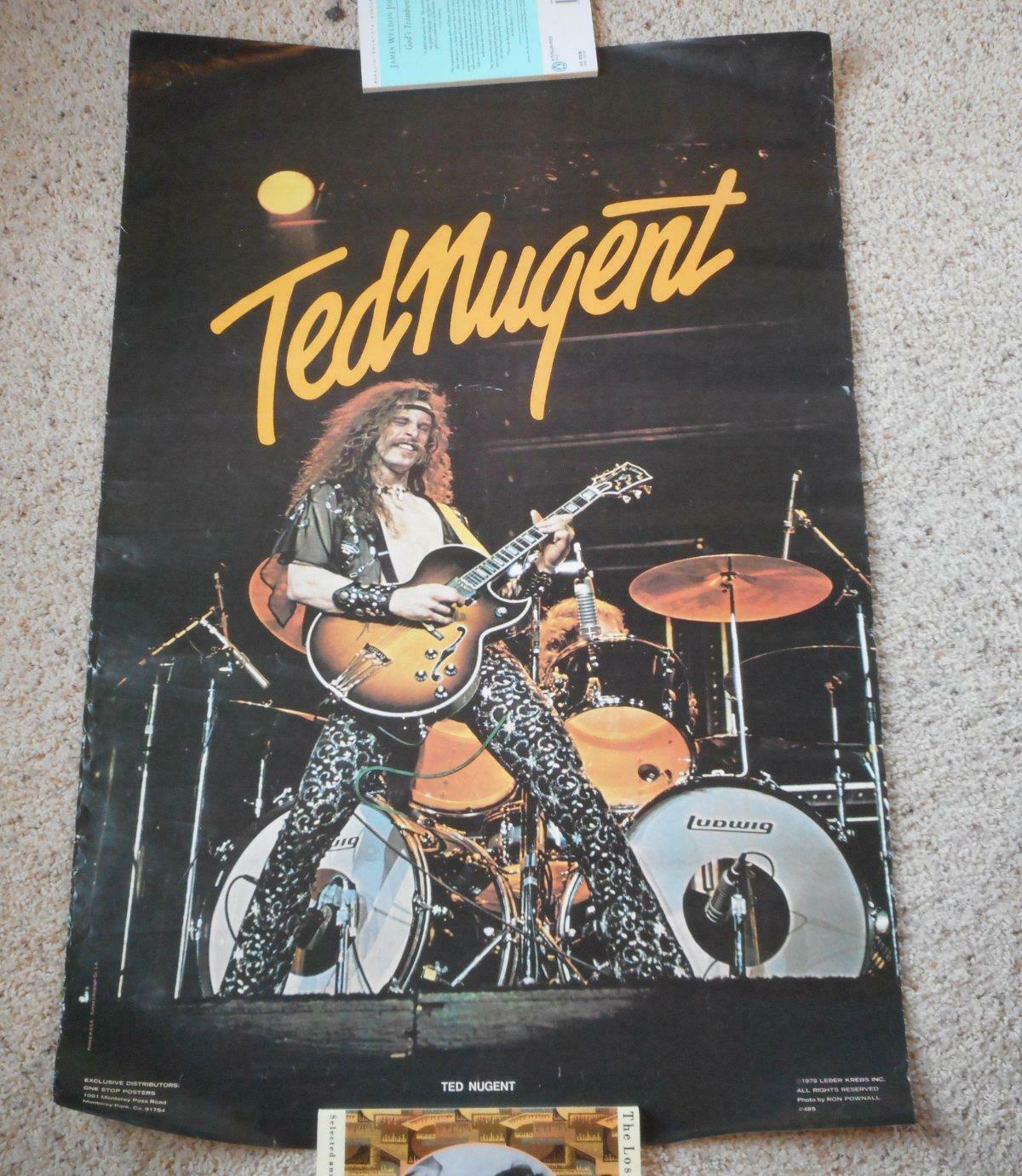 Vintage 1978 Ted Nugent Poster Leber Krebs Ron Pownall
